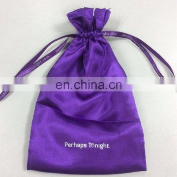 wholesale satin custom drawstring silk lingerie bag