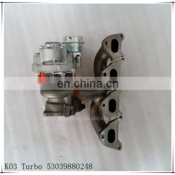 For Golf VI 1.4L TSI Engine BWK turbo 53039880248 5303-988-0248 for Volkswagen turbo K03
