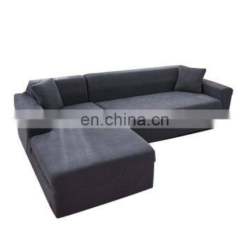 Wholesale Customized 1 2 3 4 Seater Full Size Solid Corner Couch Cover High Elastic Stretch Universal Spandex Sofa Cover Set