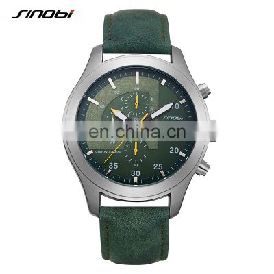 SINOBI Chronograph Watches Multi-function Calendar Dial Quartz Watches Casual Watches Man Custom Logo OEM S9826G