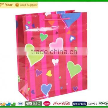 professional manufacture paper bag with ribbon handle