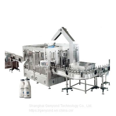 Double-head powder filling machines used for bottle cleaning, filling and capping of juice, milk and beverage