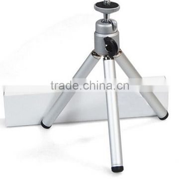 Mini Tripod Stand Silver Adjustable For Camera Phone Video Projector Floor Stand Foot Lightweight