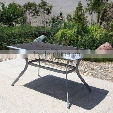 Outdoor glass table aluminum table picnic table