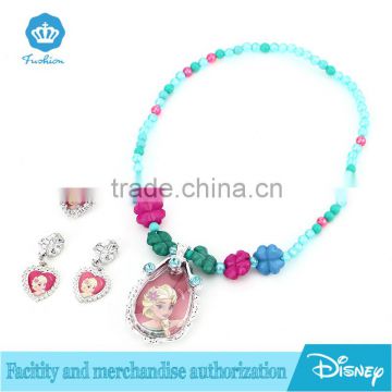 Latest Design Beads Necklace, Frozen Elsa Anna Jewelry Necklace Set
