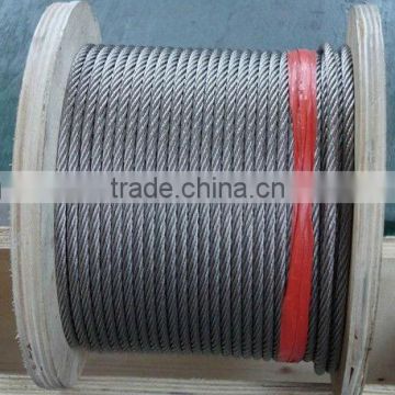 Manufacture for 7*7 galvanized steel wire rope 5mm