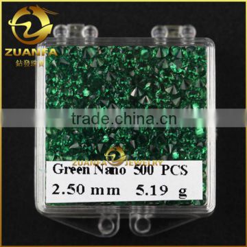 2.50 mm emerald nano spinel round green gemstones