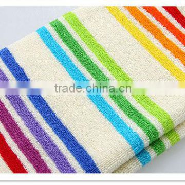 100% cotton bath towel with yarn dyed