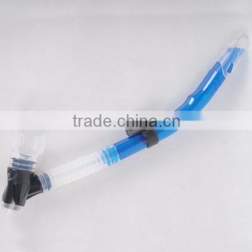 A standard diving silicone snorkel for professional diving man
