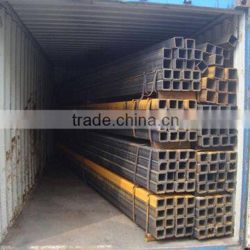 ms howllow section square rectangular steel pipe 6m put into 20 feet container