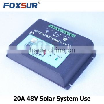 Foxsur Free shipping and high quality 20A PWM Solar Charge Controller Solar power PWM Intelligent controller
