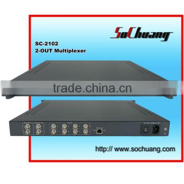 2 ts output multiplexer/4 in 1 out multiplexer