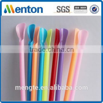 pp colorful plastic spoon straw made in China