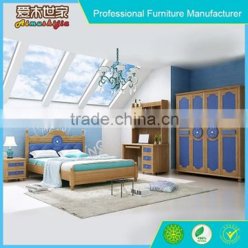 high quality painting wooden children bedroom set, child bed