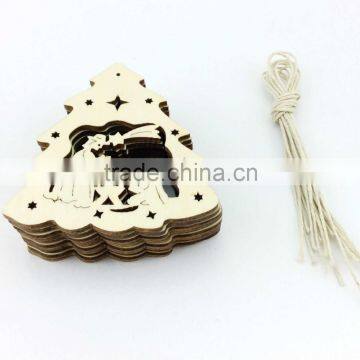 SD-018 hot sale wooden ornaments for christmas