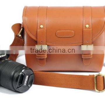 Factory competitive price PU leather Camera Bag in Dongguan