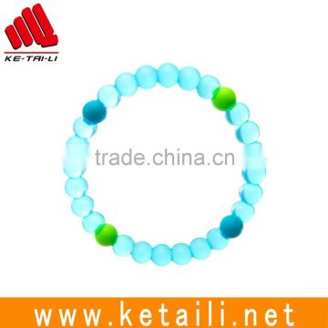 Wholesale best selling Fashion Colorful Eco-friendly new Product clear colorful silicone beaded bracelet