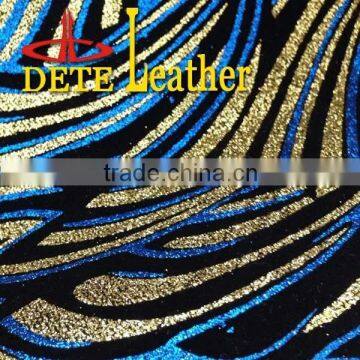 wave glitter fabric shoe materials leather for making shoes