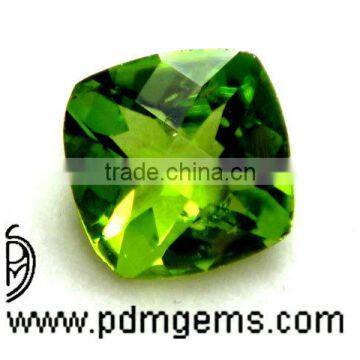 Peridot Cushion Checker Checkerboard Color Gemstone From Manufacturer