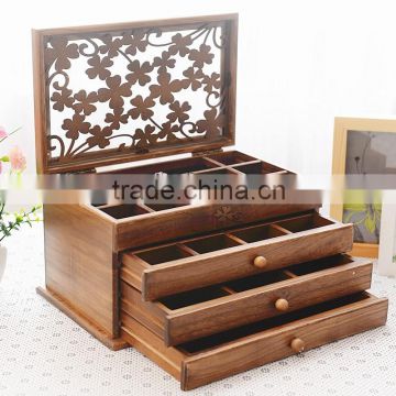 Solid wood jewelry box decoration, Custom jewelry box for sales