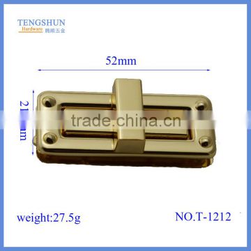 High quanlity metal lock for handbags zinc alloy square lock for purse wholesale