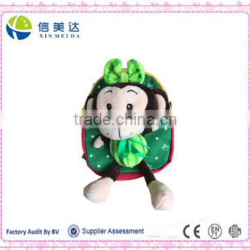 Plush Watermelon Monkey with canvas bag for kids