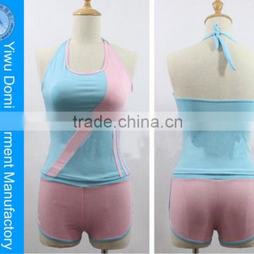 2014 new sports suit china sex girls photos halter neck boxers split swimsuit sexy lingerie swimwear