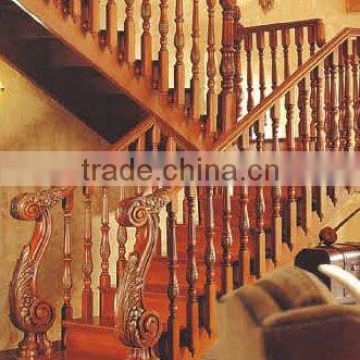 wood stair handrail