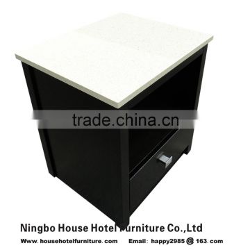 nightstand hotel furniture with brown quartz top