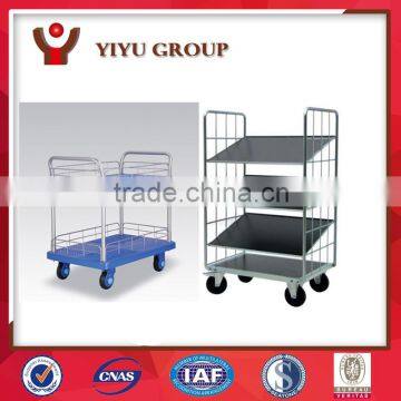 China factory direct selling Fodable warehouse cart powder coated logistics trolley with wheel