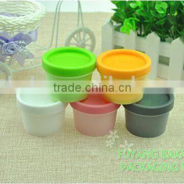 50g Pale Green Plastic PP Mask Scrub beauty mask straight barrel cups frosted jar and lid cap