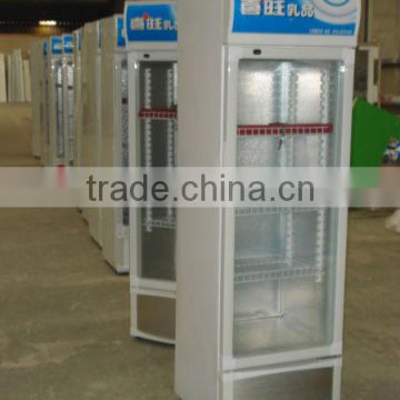 Cmmercial Vertical beverage display freezer with one transparent glass door and lamp
