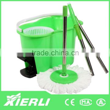 Newest and hot sale stainless steel basket microfiber spin mop