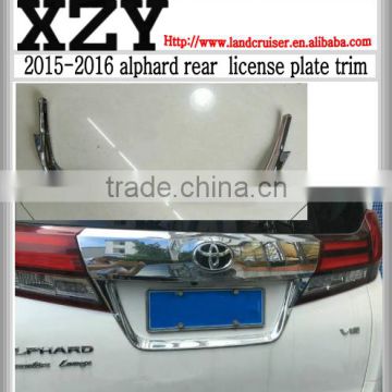 2015-2016 alphard rear license plate trim,tail license plate trim