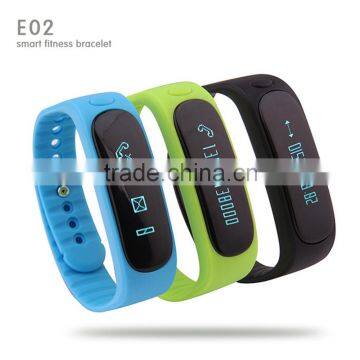 Mindary 2016 Hot Sell Smart Wrist band Smart Bracelet Waterproof IP67 Bluetooth 4.0 E02 wristband activity tracker