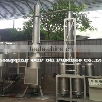 TOP Energy Saving Waste Fuel Oil Distilling System, Used Motor Oil Resuming Equipment, Black Engine Oil Discoloration Machine