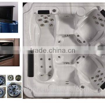 2015 Hot sell portable bathtub jet spa,wholesale 5 person hot tubs,above ground wooden pools china