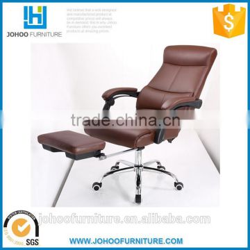 J86 Modern Height Adjustable Chair High Back Ergonomic PU Leather Office Chair Bed with Footrest