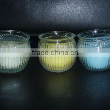 180ml empty circle ball glass candle empty jar with wide mouth candle holder
