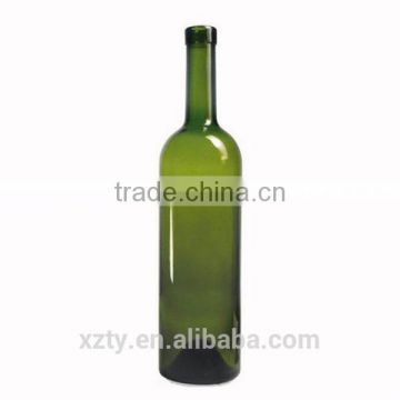 750ml dark green glass wine bottle