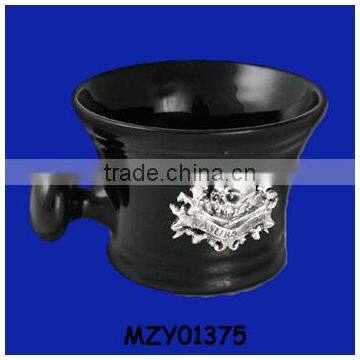 Skull Head Printed Ceramic Black Shaved Ice Cups for Use