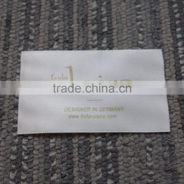 High quality customized satin printed label neck label