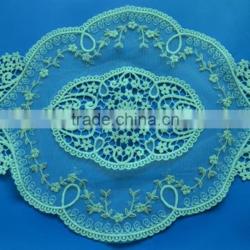 Modern new design table cloth embroidery lace fabric design christmas