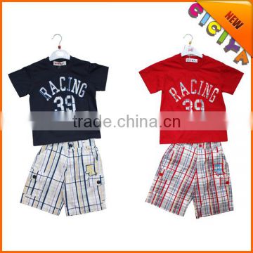 Fancy designs high quality boys cotton summer pajamas