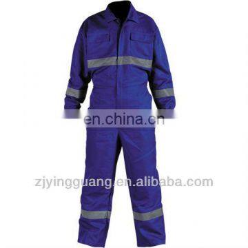 100% Cotton Twill Fabric Long Sleeves Safety Work Coverall
