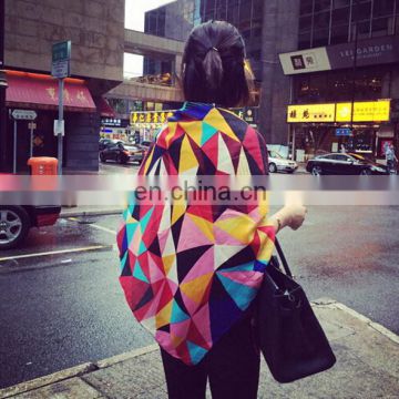 Hottest! Confetti Color Matching Oversize Cape Winter Poncho Women Holiday Scarf