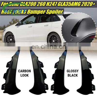 Rear Flicks Bumper Spoiler For Benz H247 GLA200 GLA220 GLA250 GLA35 GLA45S AMG Line 2020+