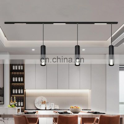 HUAYI New Design Modern Straight Aluminum Housing Indoor Stage 9Watt Magnetic Rail LED Track Light