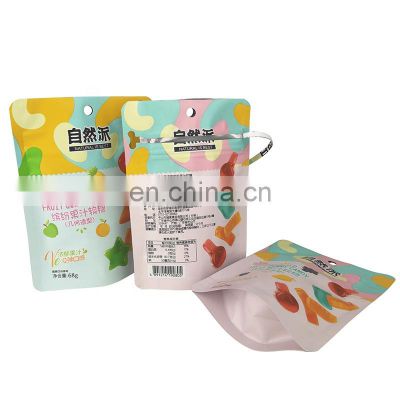 Resealable zipper food grade packaging bags stand up custom aluminum foil sugar pouches soft candies packaging plastic bag