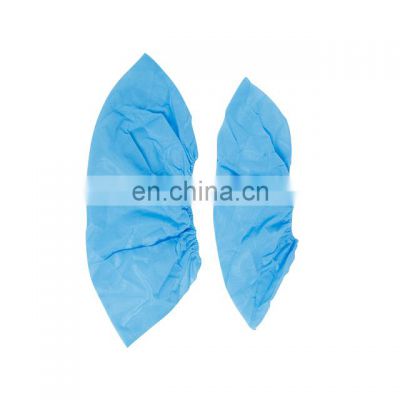 100pcs/bag Disposable nonwoven PP shoecovers CPE PE shoecovers wholesale blue white